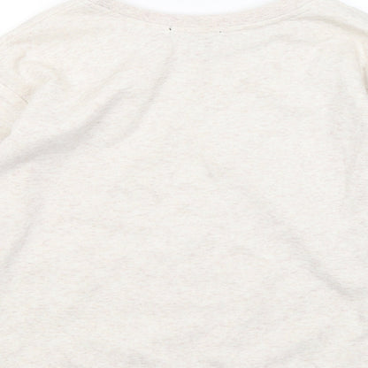 Atmosphere Womens Beige Round Neck Polyester Pullover Jumper Size 10