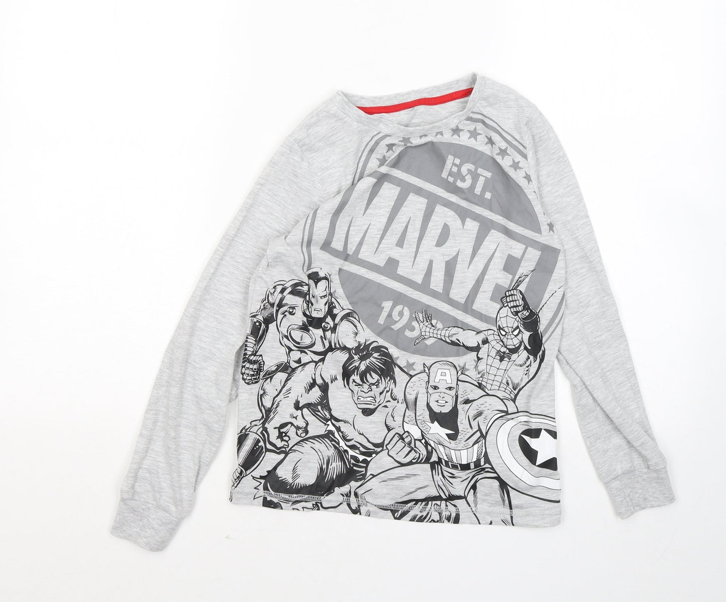 George Boys Grey Polyester Pullover Hoodie Size 9-10 Years - Marvel