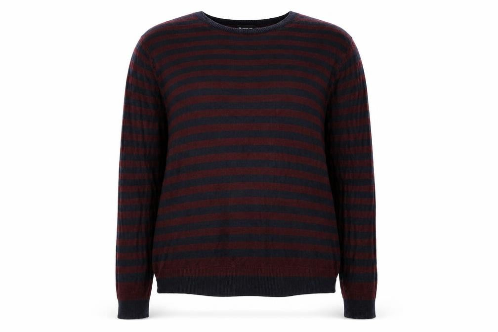 Cedarwood State Womens Multicoloured Round Neck Striped Acrylic Pullover Jumper Size XL