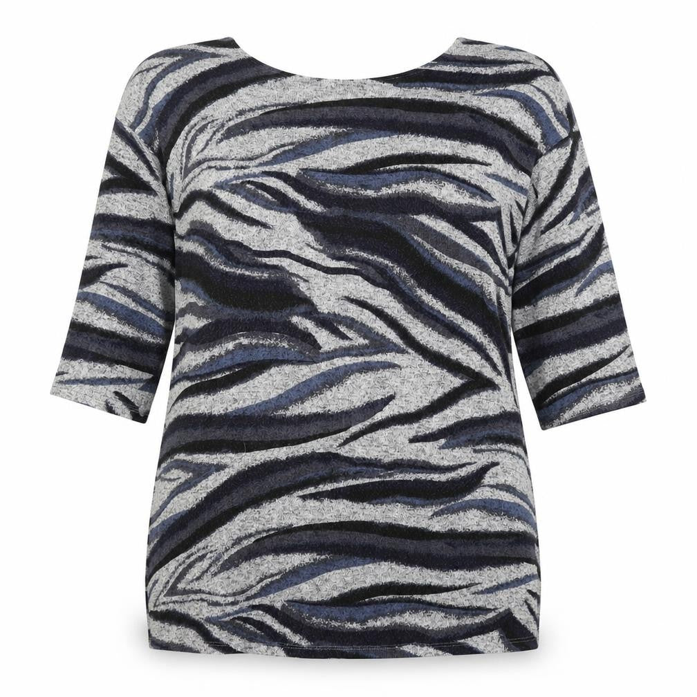 Principles Womens Multicoloured Round Neck Geometric Viscose Pullover Jumper Size 16