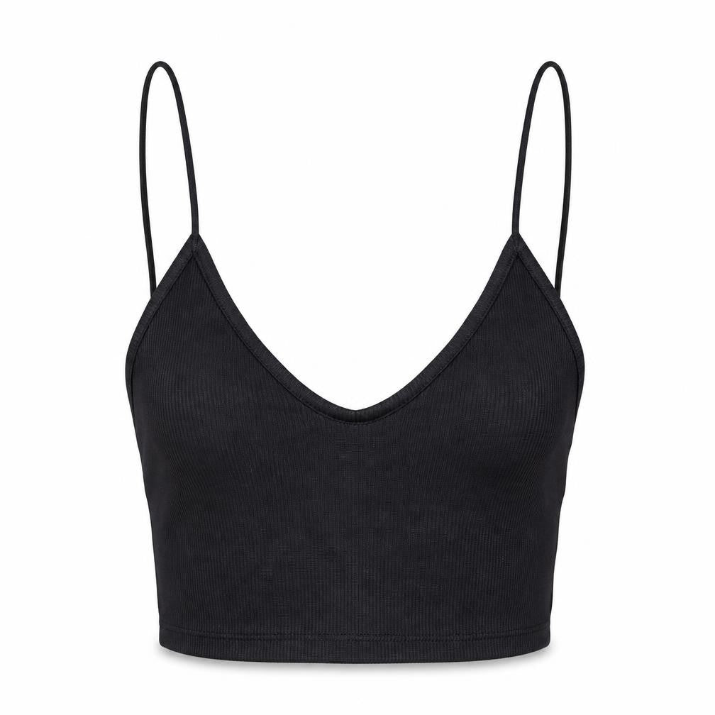 H&M Womens Black Polyester Basic Tank Size S V-Neck