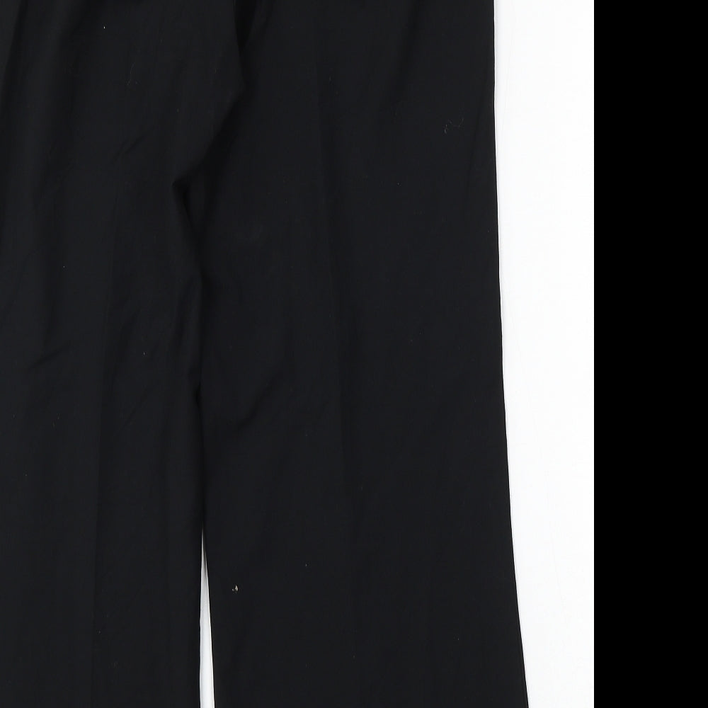 Marks and Spencer Womens Black Polyester Trousers Size 16 L27 in Regular