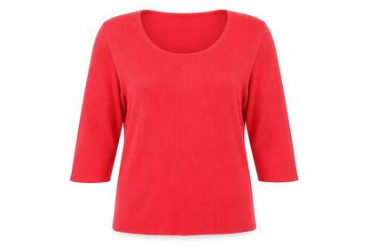 Triangle trend Womens Red Round Neck Cotton Pullover Jumper Size XL