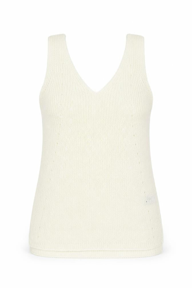 NEXT Womens Ivory Acrylic Basic T-Shirt Size 10 Round Neck