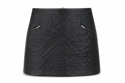 Very Womens Black Polyurethane Mini Skirt Size 10