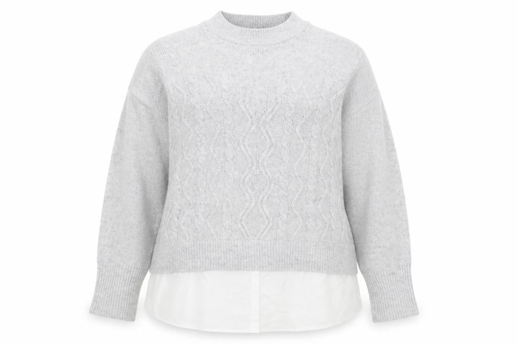Matalan Womens Grey Mock Neck Acrylic Pullover Jumper Size L