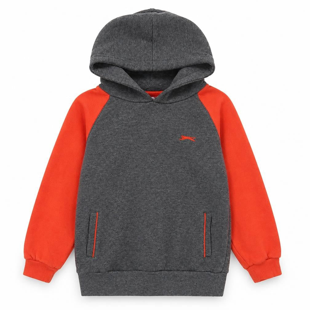 Slazenger Boys Grey Polyester Pullover Hoodie Size 5-6 Years