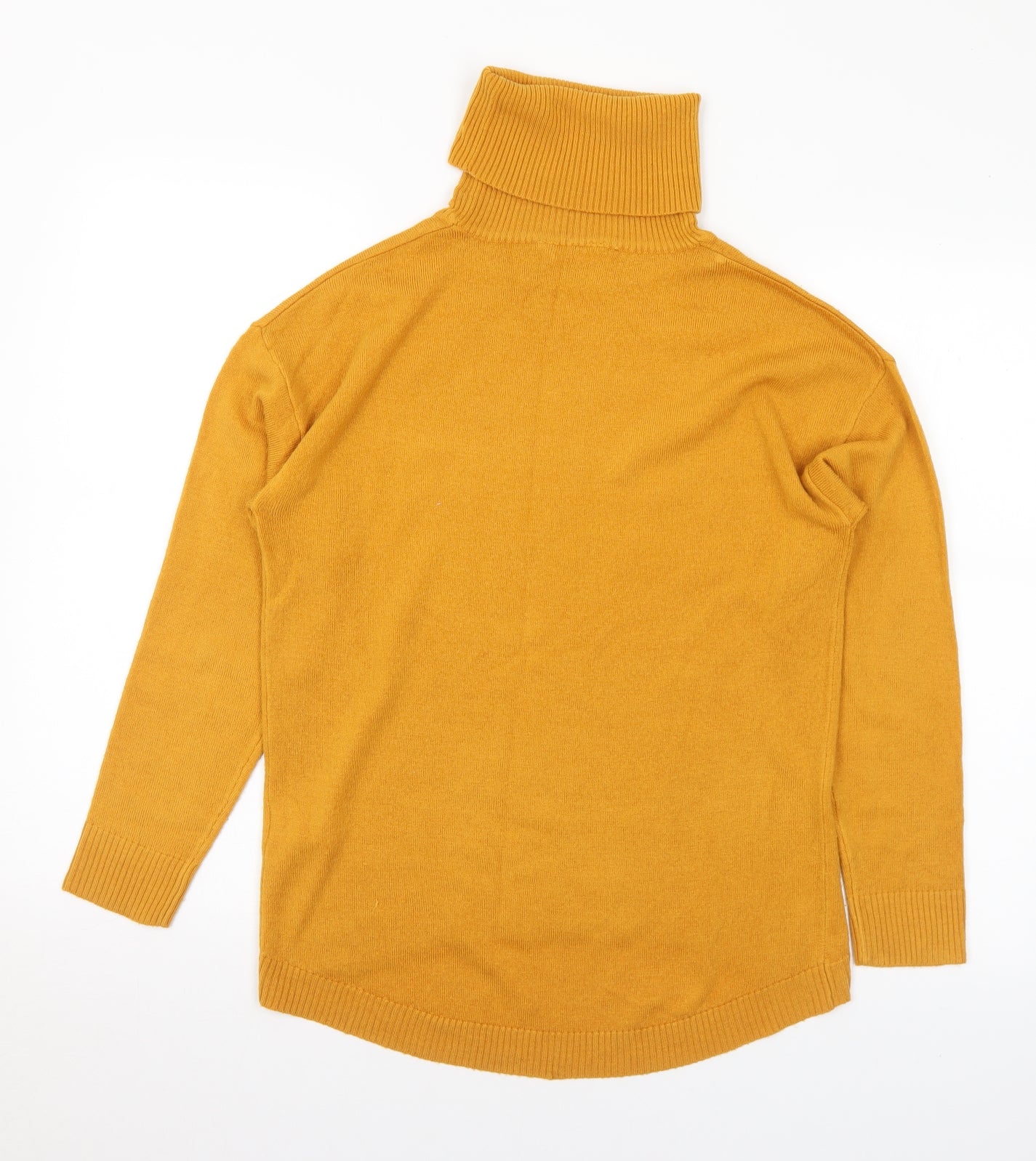 Pep&Cp Womens Yellow Roll Neck Acrylic Pullover Jumper Size 10