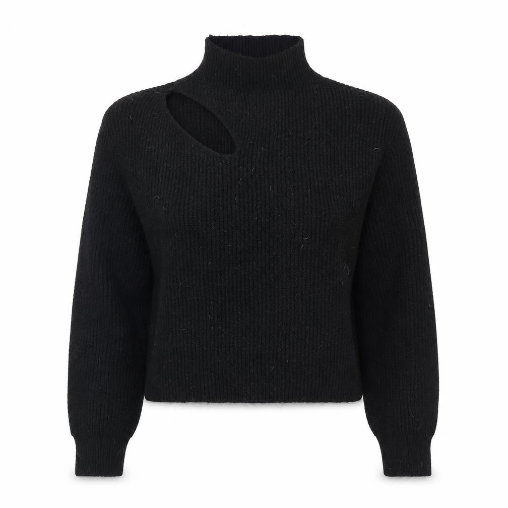 Primark Womens Black High Neck Acrylic Pullover Jumper Size S