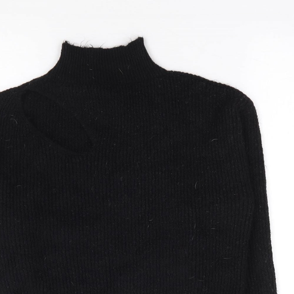 Primark Womens Black High Neck Acrylic Pullover Jumper Size S