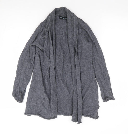 Cynthia Rowley Womens Grey V-Neck Wool Cardigan Jumper Size S