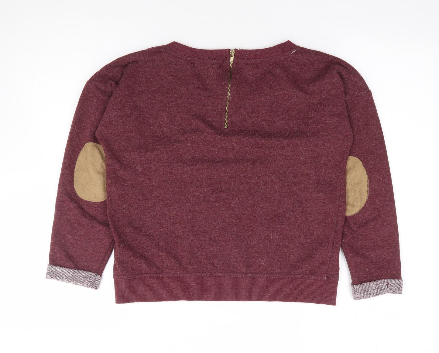 Primark Womens Red Polyester Pullover Sweatshirt Size 8 Pullover