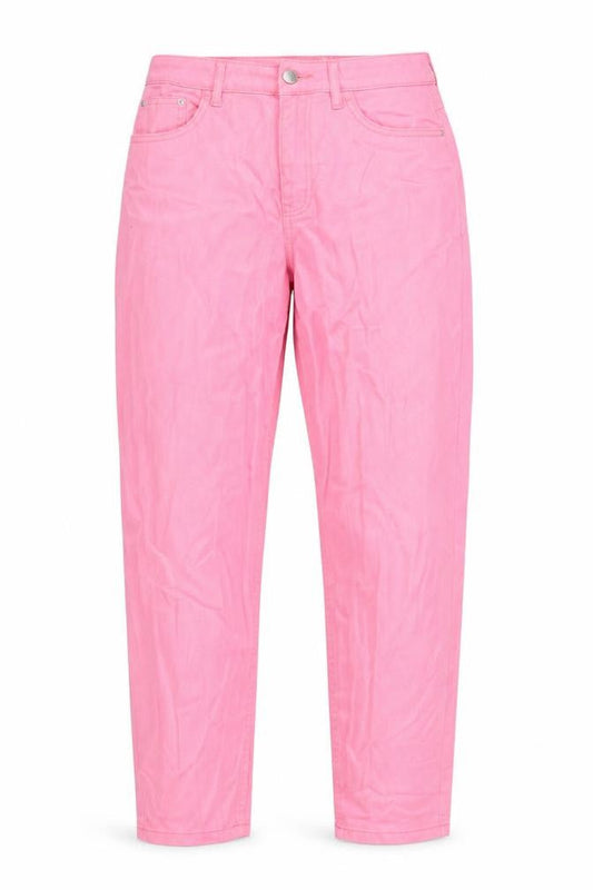 F&F Womens Pink Cotton Straight Jeans Size 8 L28 in Regular Zip