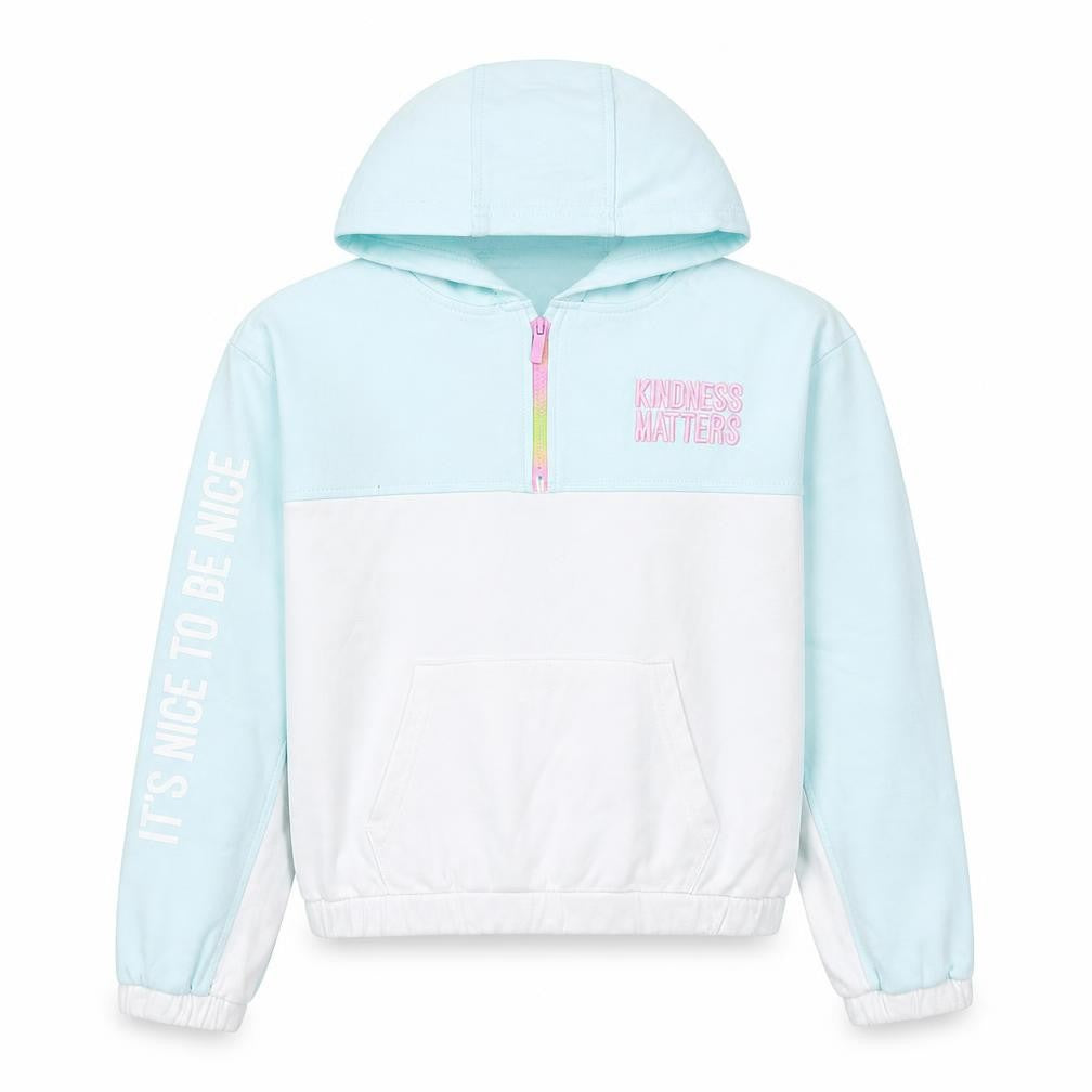 Primark Girls Blue Cotton Pullover Hoodie Size 10-11 Years Zip
