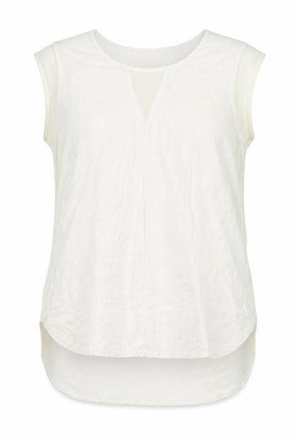Rose & Olive Womens White Elastane Basic Blouse Size M Boat Neck