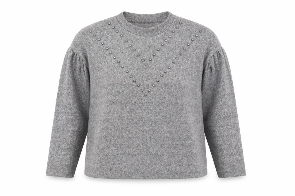 Dunnes Stores Womens Grey Round Neck Polyester Pullover Jumper Size M