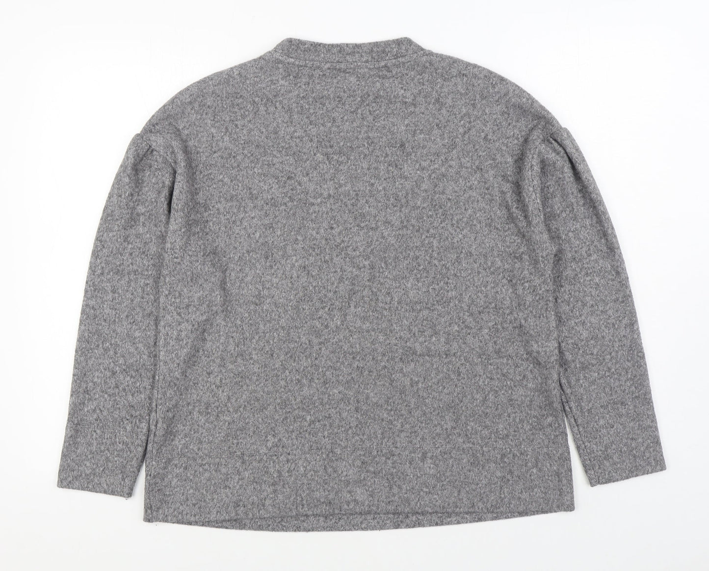 Dunnes Stores Womens Grey Round Neck Polyester Pullover Jumper Size M