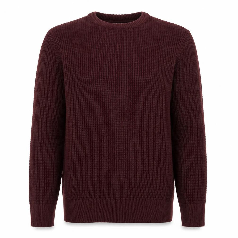 New Look Mens Purple Crew Neck Acrylic Pullover Jumper Size S
