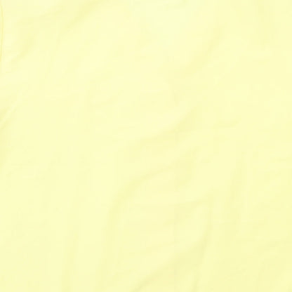 St Bernard Womens Yellow Polyester Basic Button-Up Size 16 V-Neck