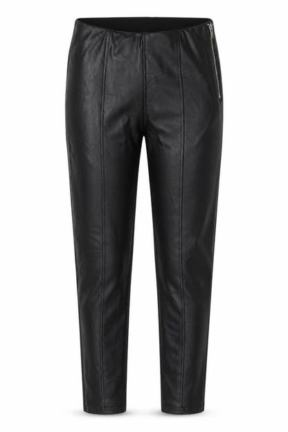New Look Womens Black Polyurethane Capri Trousers Size 10 L28 in Regular Zip