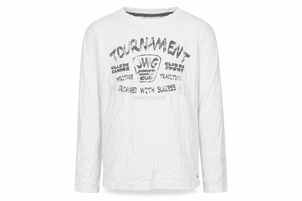 TOM TAILOR Boys White Cotton Basic T-Shirt Size 8-9 Years Round Neck