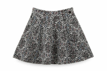 Pull&Bear Womens Multicoloured Geometric Polyester Skater Skirt Size S