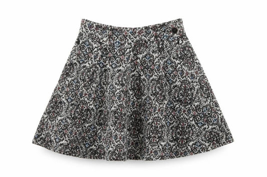 Pull&Bear Womens Multicoloured Geometric Polyester Skater Skirt Size S