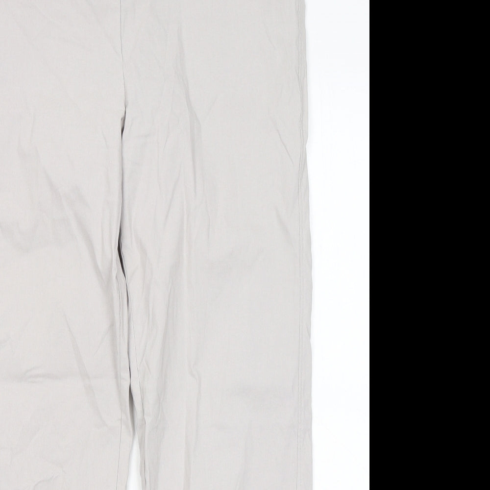 Gallery Womens Grey Viscose Trousers Size L L25 in Regular