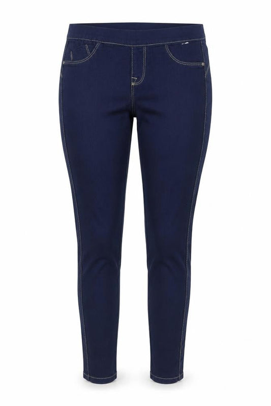 Denim & Co. Womens Blue Cotton Jegging Trousers Size 6 L27 in Regular