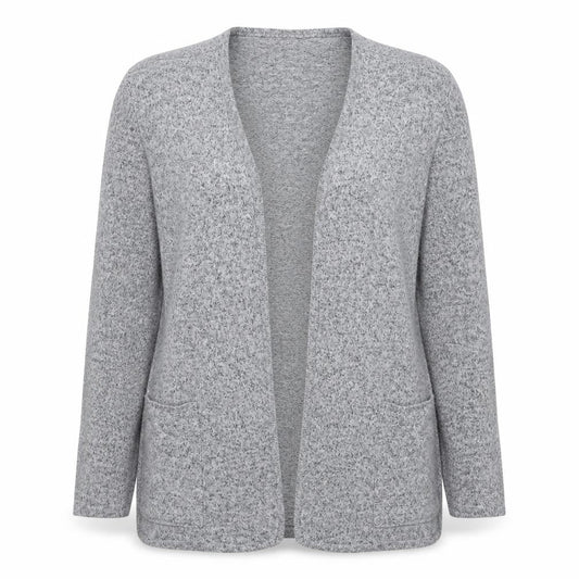 George Womens Grey V-Neck Polyester Cardigan Jumper Size M