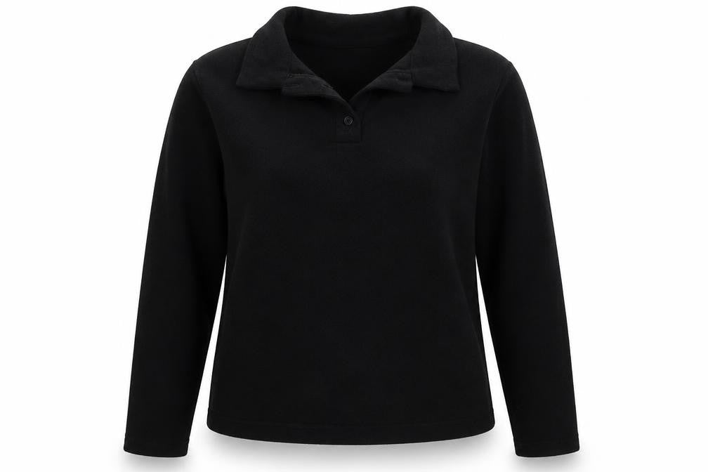Zara Womens Black Collared Viscose Pullover Jumper Size L