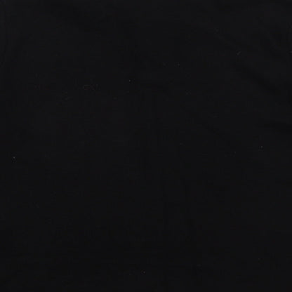 Zara Womens Black Collared Viscose Pullover Jumper Size L