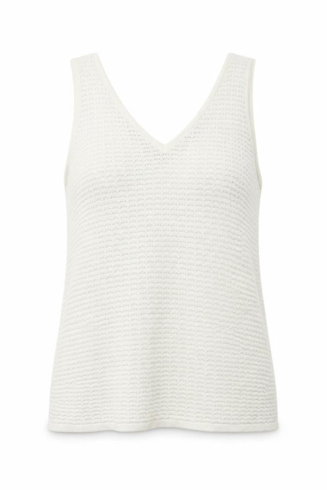 Great Plains Womens White Viscose Basic Tank Size 14 V-Neck