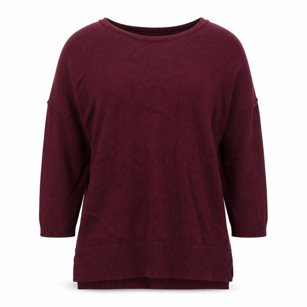 H&M Womens Red Round Neck Cotton Pullover Jumper Size XS