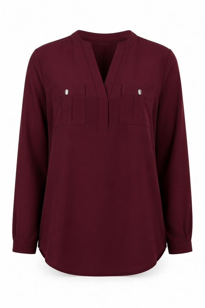 Dorothy Perkins Womens Purple Polyester Basic Blouse Size 8 Collared