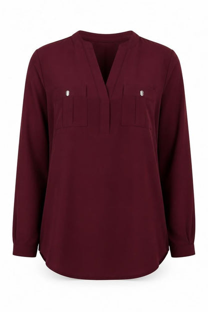 Dorothy Perkins Womens Purple Polyester Basic Blouse Size 8 Collared