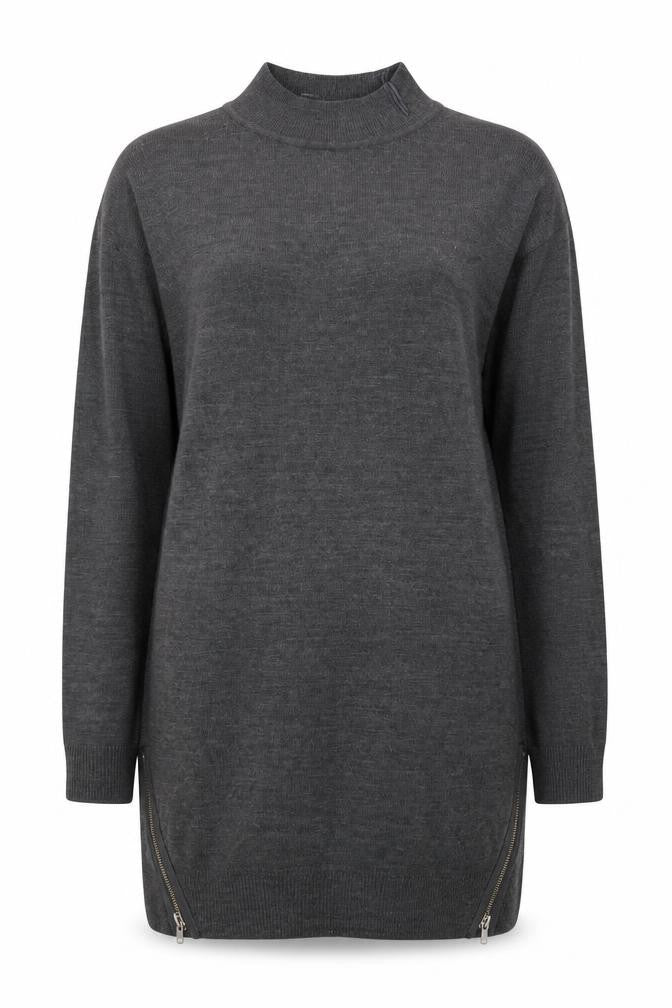 Heart & Soul Womens Grey Crew Neck Acrylic Pullover Jumper Size 12