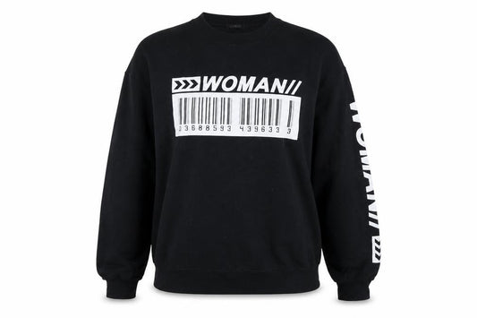 Boohoo Womens Black Polyester Pullover Sweatshirt Size M - Woman Barcode