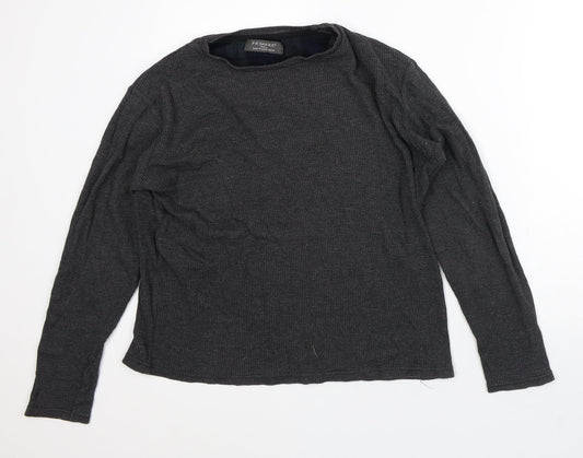 Primark Womens Grey Cotton Pullover Sweatshirt Size S