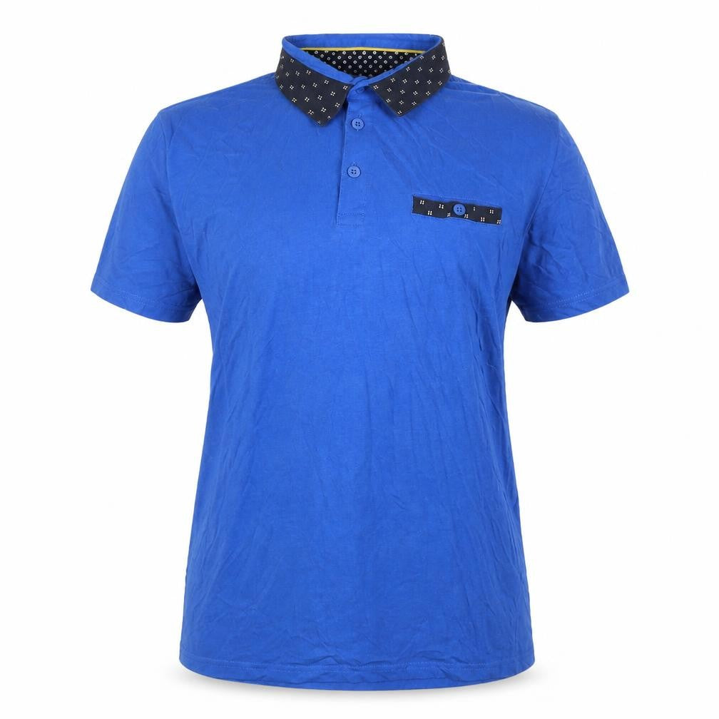 Easy Womens Blue 100% Cotton Basic Polo Size L Collared