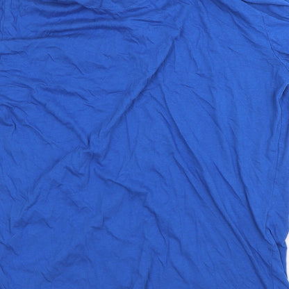 Easy Womens Blue 100% Cotton Basic Polo Size L Collared