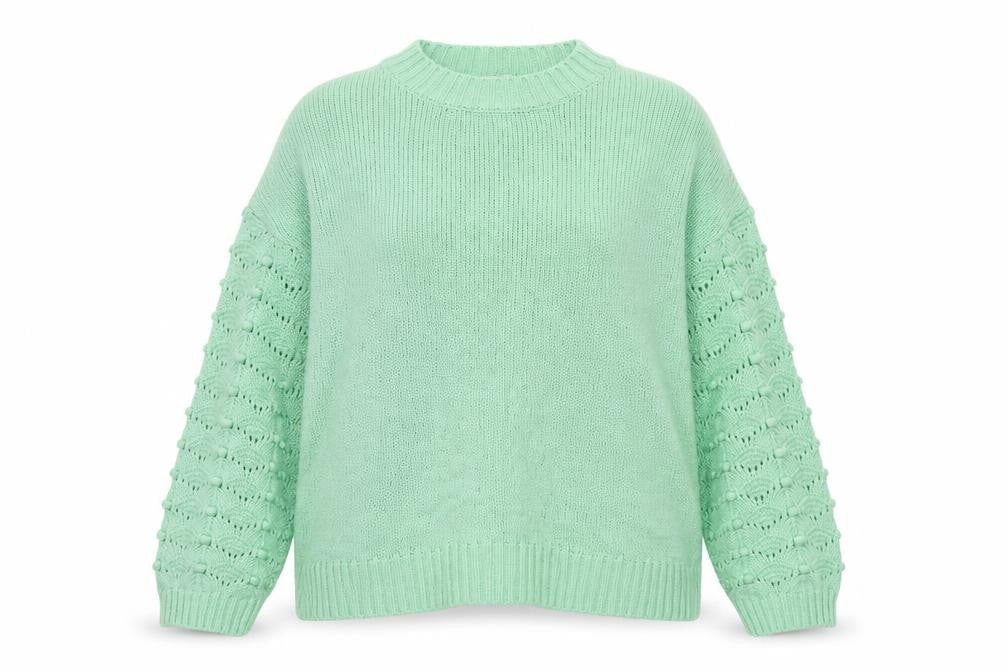 George Womens Green Round Neck Acrylic Pullover Jumper Size L