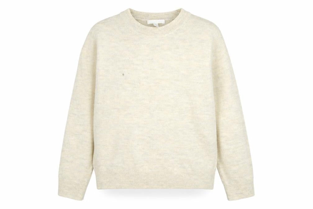 H&M Womens Beige Round Neck Acrylic Pullover Jumper Size S