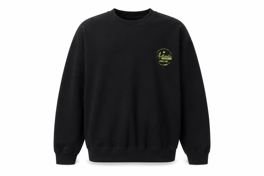 Tunni Mens Black Cotton Pullover Sweatshirt Size M