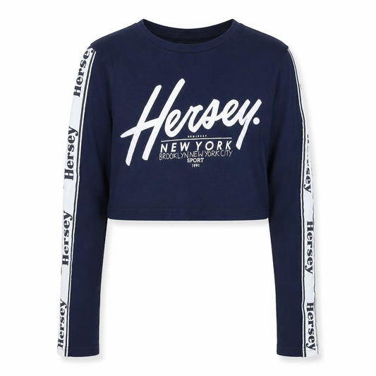 Hersey Girls Blue Cotton Basic T-Shirt Size 12-13 Years Round Neck Pullover