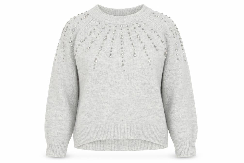 George Womens Grey Round Neck Acrylic Pullover Jumper Size XS
