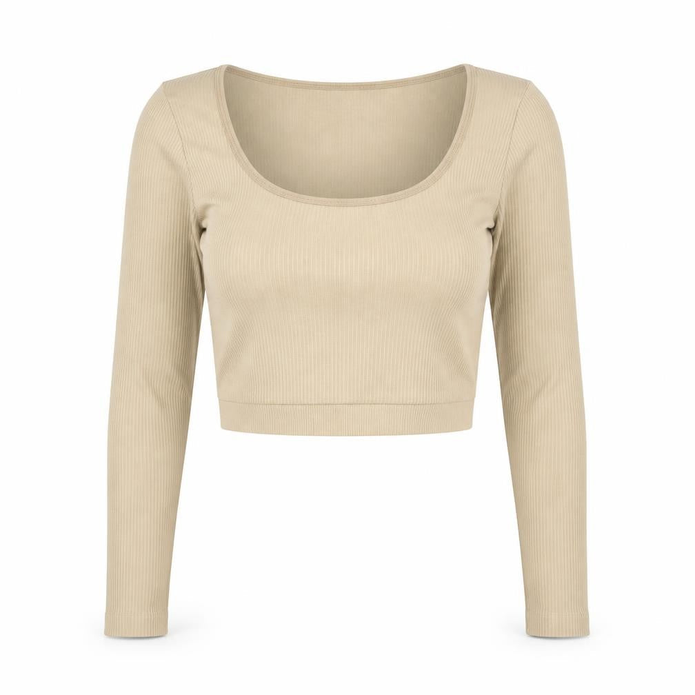 Saison Nandi Womens Brown Polyamide Cropped Tank Size S Round Neck
