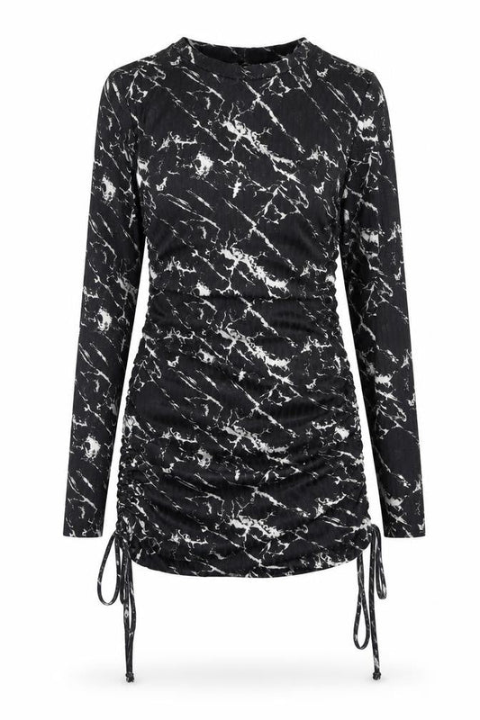 Stylewise Womens Black Polyester Pencil Dress Size S Round Neck Pullover