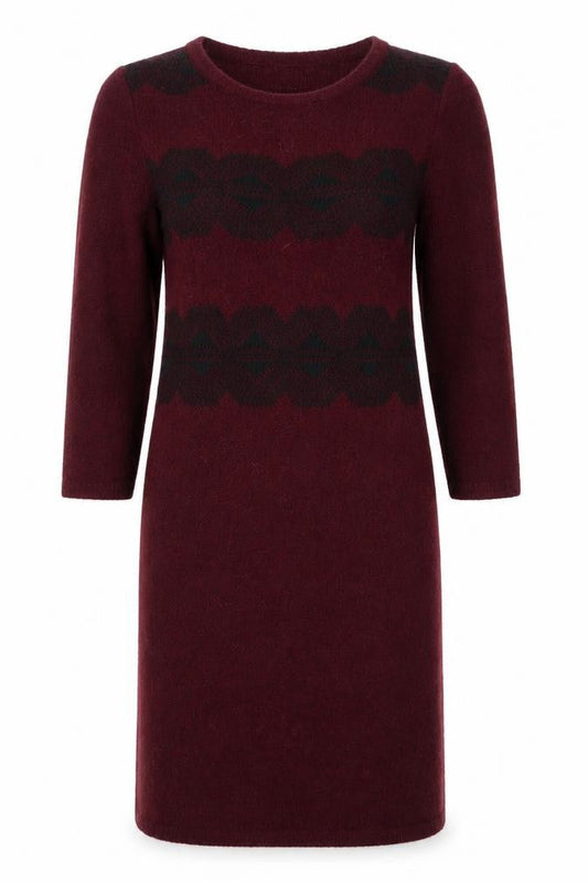 Marks & Spencer Womens Purple Acrylic Jumper Dress Size 10 Round Neck