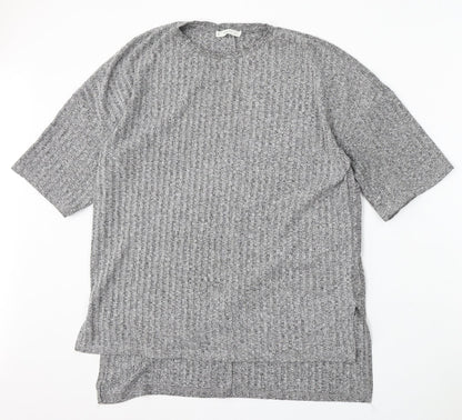 Preloved Mango Womens Grey Round Neck Polyester Pullover Jumper Size M - Front